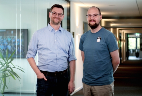 Online-Marketing: Rheinische Post Mediengruppe beteiligt sich an mindshape - Robert Neumcke (l.) und Sebastian Erlhofer, Geschäftsführer von mindshape, erhoffen sich mit dem Einstieg der Rheinischen Post Rückenwind für das Agenturgeschäft - Foto: Thea Brenner